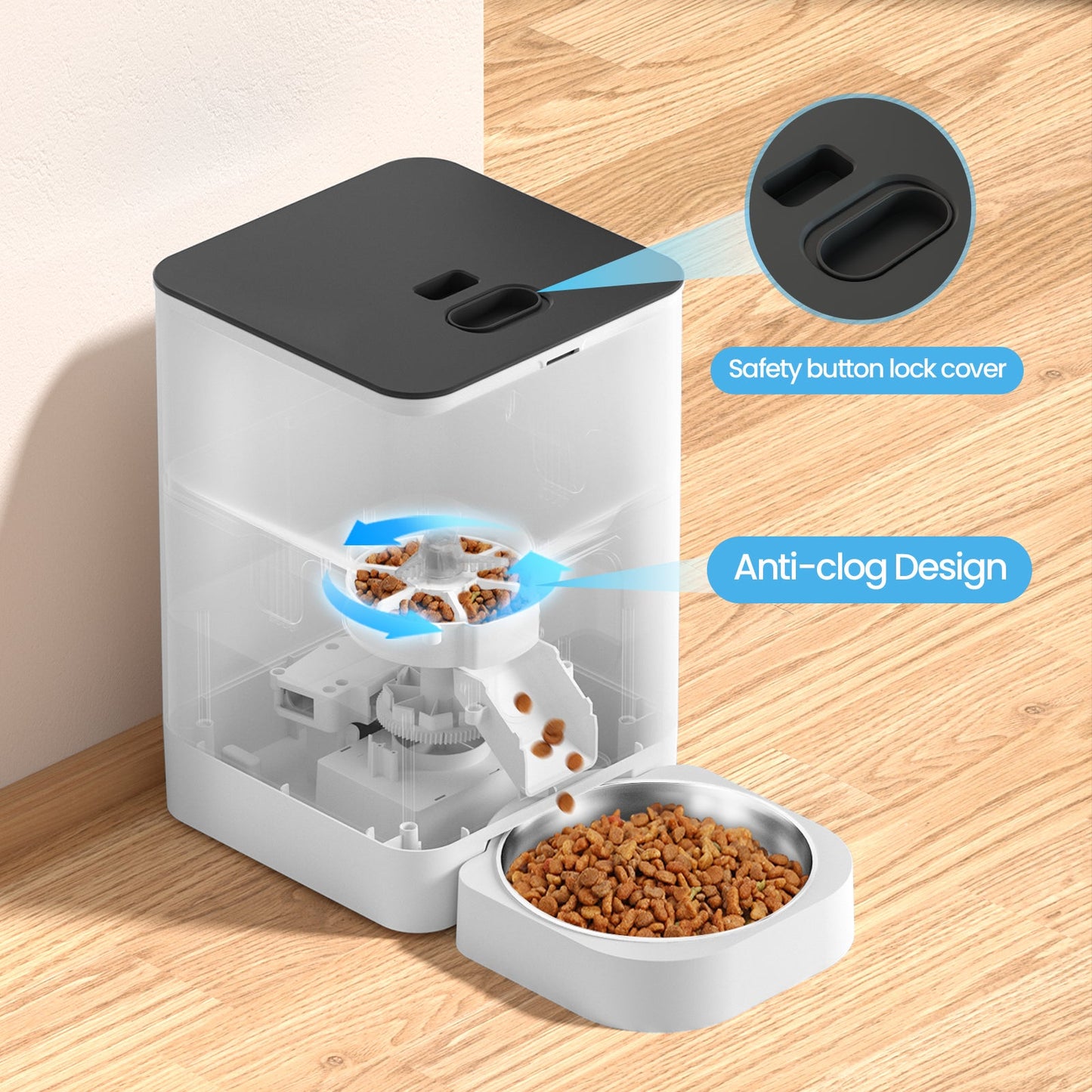 YES4PETS 6L Automatic Digital Pet Dog Cat Feeder Food Bowl Dispenser - DogsDomain.com.au
