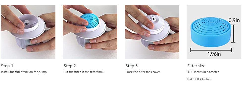 YES4PETS 8 x Pet Dog Cat Fountain Filter Replacement Activated Carbon Exchange Filtration System Automatic Water Dispenser Compatible - DogsDomain.com.au