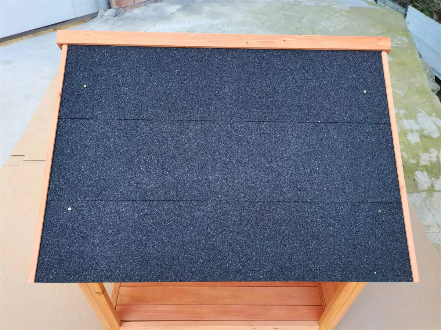 YES4PETS L Timber Pet Dog Kennel House Puppy Wooden Timber Cabin 130x105x100cm Brown - DogsDomain.com.au