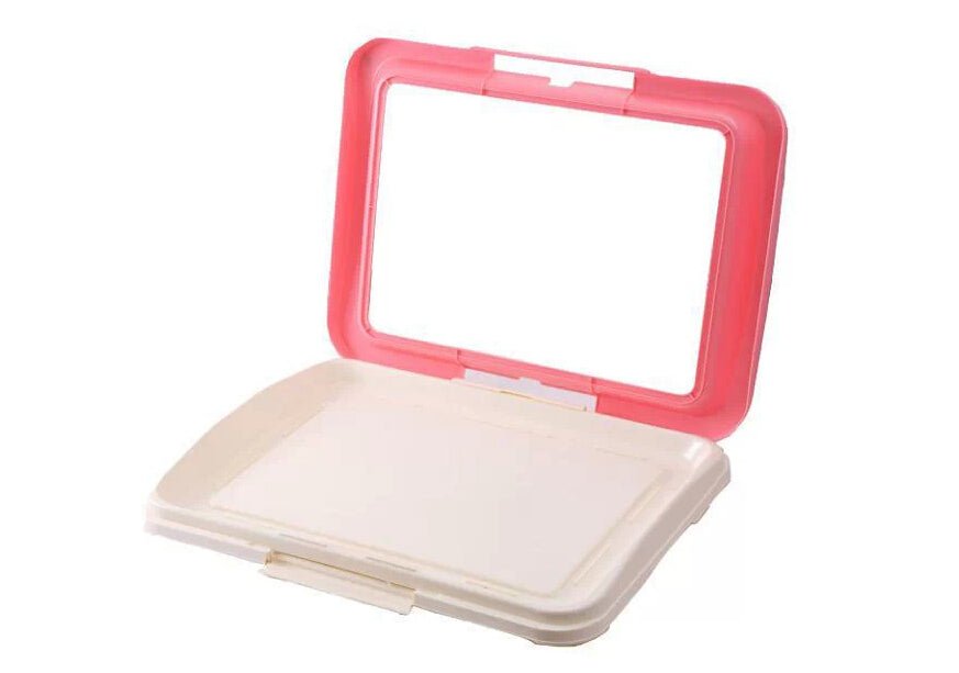 YES4PETS Large Portable Dog Potty Training Tray Pet Puppy Toilet Trays Loo Pad Mat Pink - DogsDomain.com.au