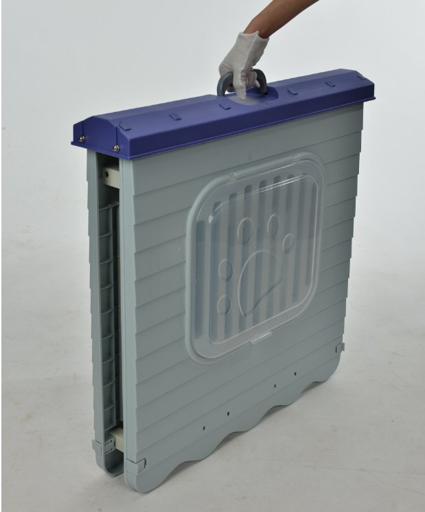 YES4PETS Small Foldable Plastic Pet Dog Puppy Cat House Kennel Blue - DogsDomain.com.au