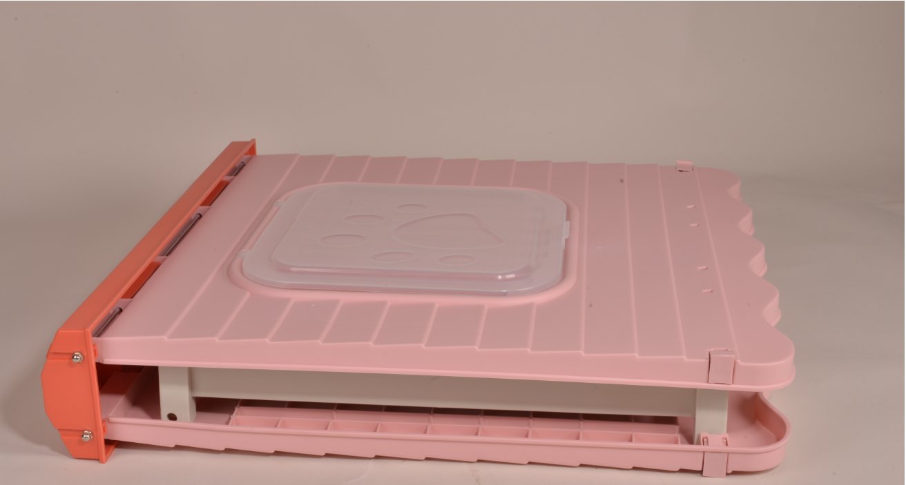 YES4PETS Small Foldable Plastic Pet Dog Puppy Cat House Kennel Pink - DogsDomain.com.au