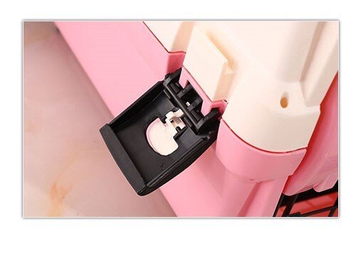 YES4PETS Small Portable Plastic Dog Cat Pet Pets Carrier Travel Cage With Tray-Pink - DogsDomain.com.au