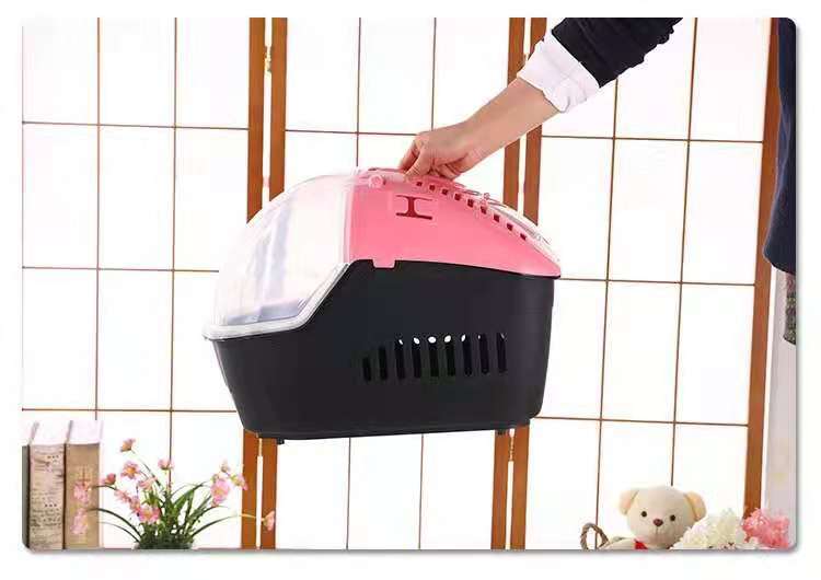 YES4PETS Small Portable Travel Dog Cat Crate Pet Carrier Cage Comfort With Mat-Pink - DogsDomain.com.au