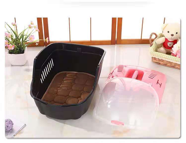 YES4PETS Small Portable Travel Dog Cat Crate Pet Carrier Cage Comfort With Mat-Pink - DogsDomain.com.au