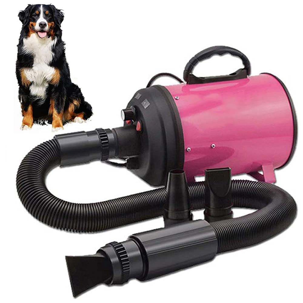 2800W Dog Dryer High Velocity Pet Dog Pet Blow Dryer Adjustable Speed 4 Nozzles - DogsDomain.com.au