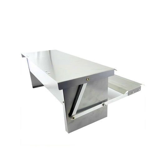 6.5L Automatic Chook Chicken Feeder Poultry Auto Treadle Galvanised Metal Coop - DogsDomain.com.au