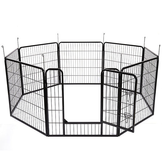 8 Panel Pet Dog Playpen Puppy Exercise Cage Enclosure Fence Foldable Play Pen L - DogsDomain.com.au