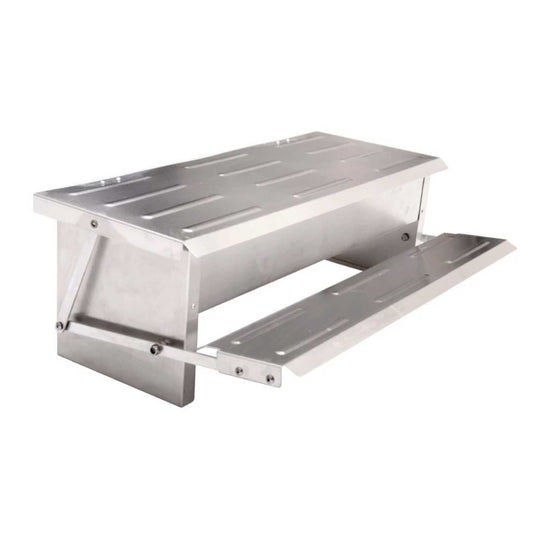 8L Automatic Chook Chicken Feeder Poultry Auto Treadle Aluminium Metal Coop - DogsDomain.com.au