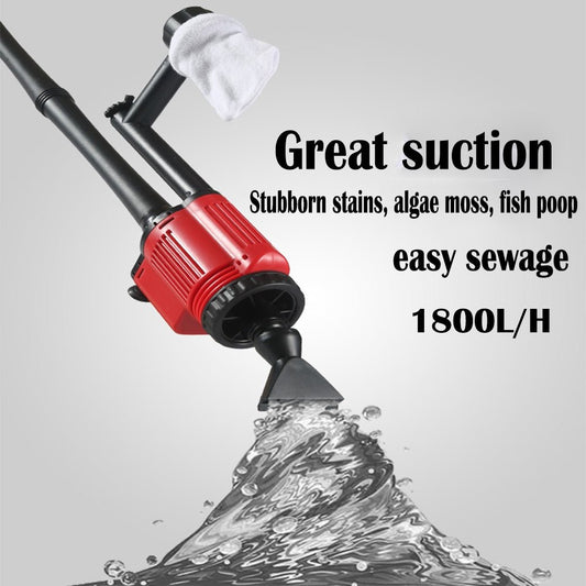 Aquarium Electric Siphon Pump Vacuum Cleaner Fish Tank Clean Water Change Gravel - DogsDomain.com.au