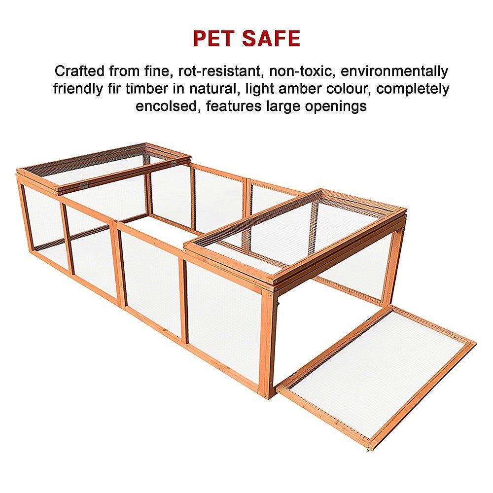 Chicken coop LARGE Run Guinea Pig Cage Villa Extension Rabbit hutch house pen - DogsDomain.com.au