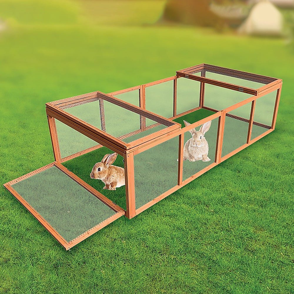 Chicken coop LARGE Run Guinea Pig Cage Villa Extension Rabbit hutch house pen - DogsDomain.com.au