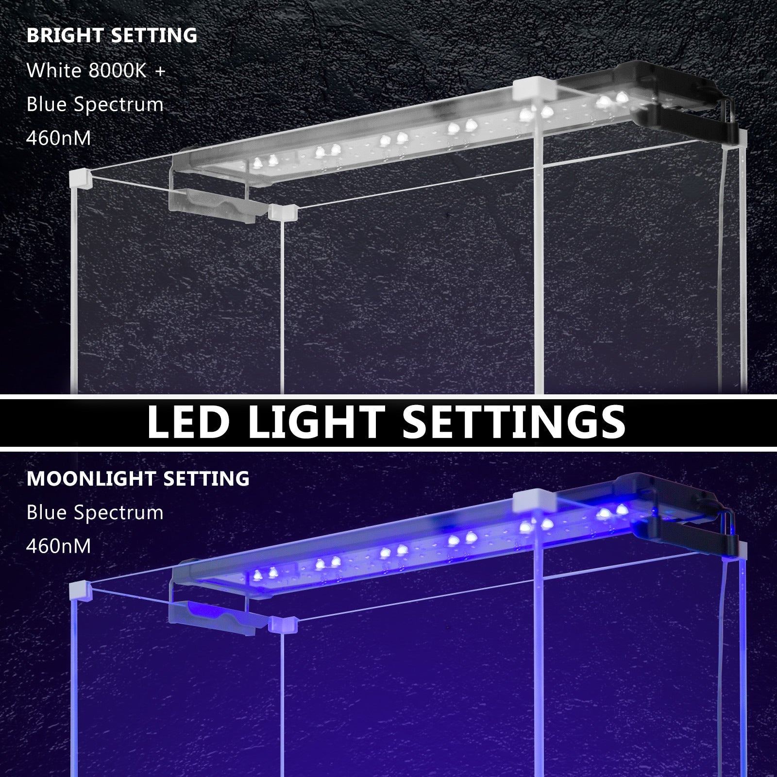 Dynamic Power 11W Aquarium Blue White LED Light for Tank 50-70cm - DogsDomain.com.au