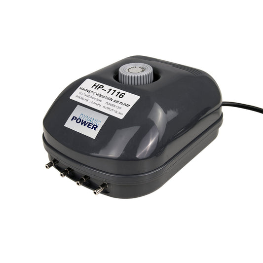 Dynamic Power Aquarium Air Pump Oxygen Hydroponic 4 Outlet 360L/H 13W - DogsDomain.com.au