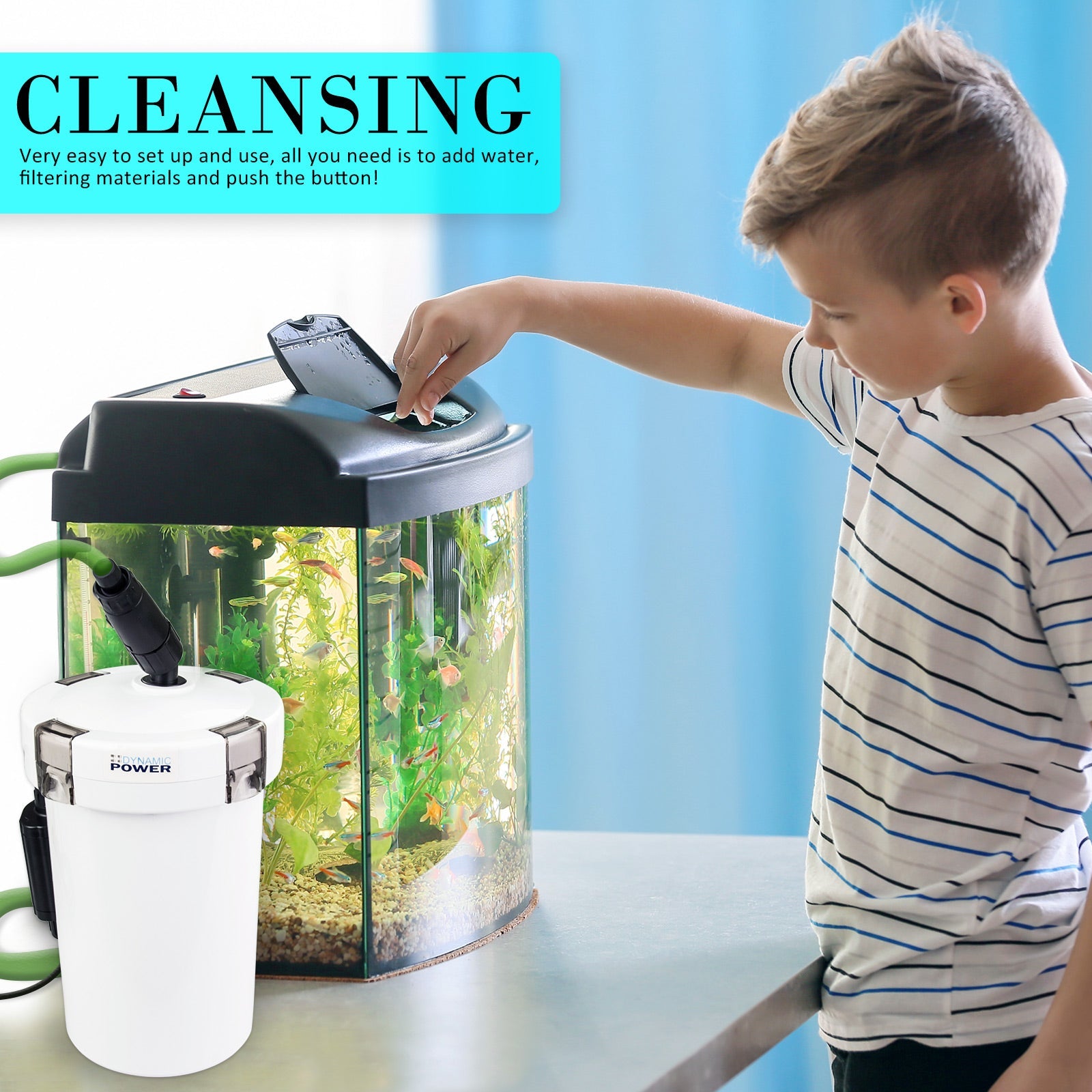 Dynamic Power Aquarium External Canister Filter 400L/H - DogsDomain.com.au