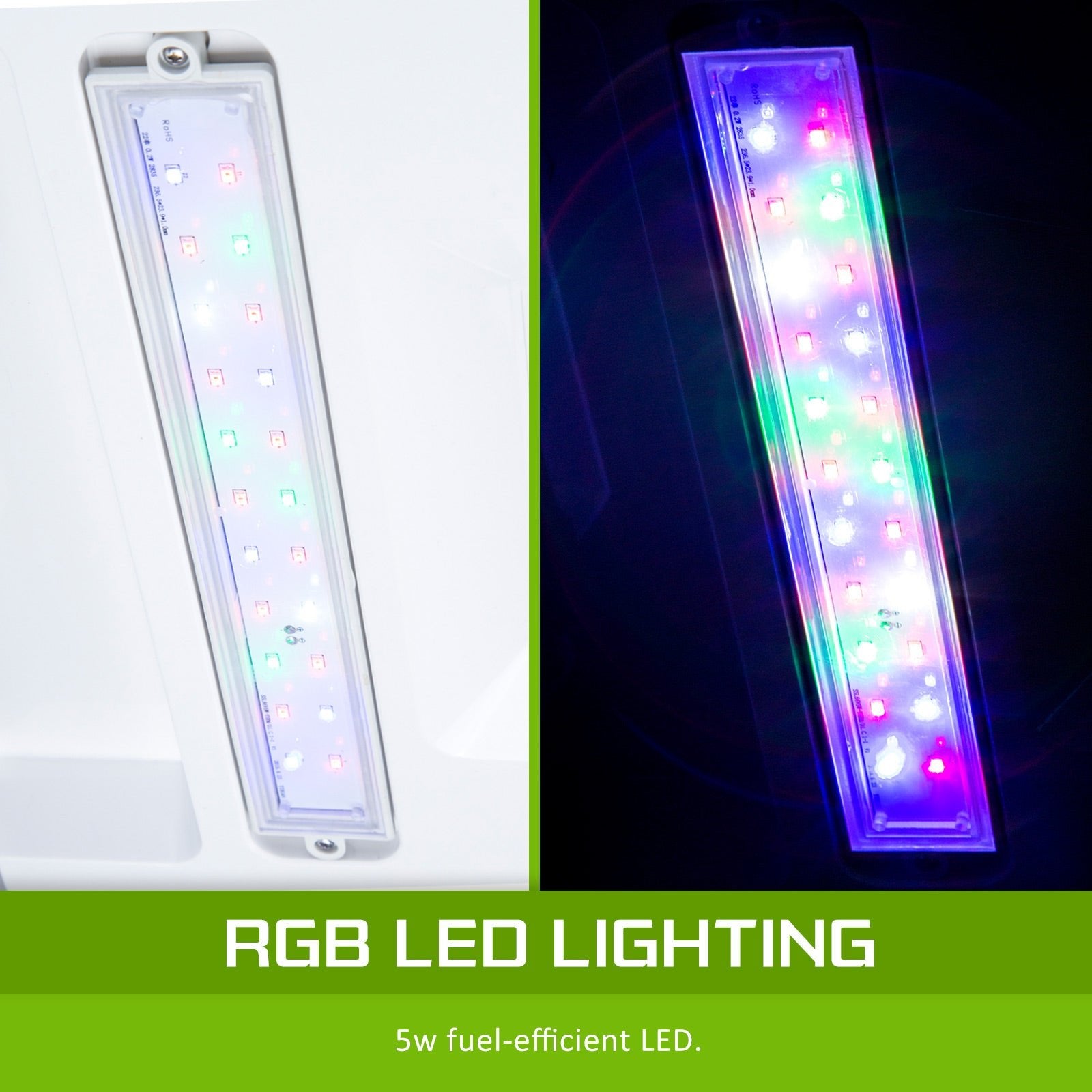 Dynamic Power Aquarium Fish Tank 30L Curved Glass RGB LED - DogsDomain.com.au