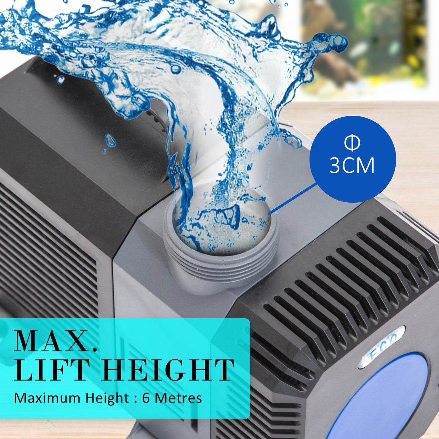 Dynamic Power Aquarium Submersible Pond Water Pump 10000L/H - DogsDomain.com.au