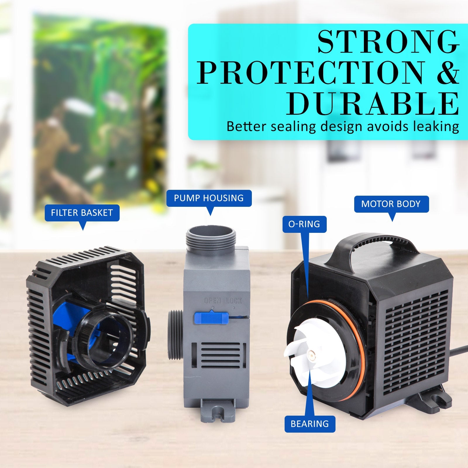 Dynamic Power Aquarium Submersible Pond Water Pump 10000L/H - DogsDomain.com.au