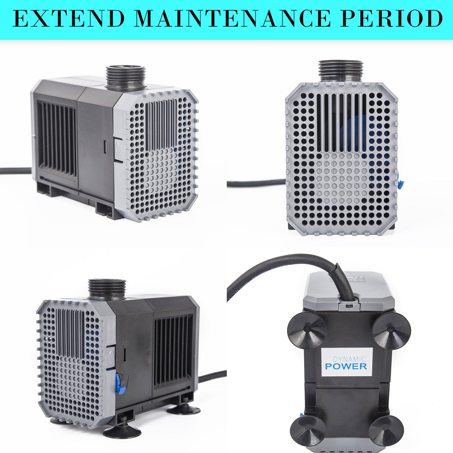 Dynamic Power Aquarium Submersible Water Pump 5000L/H 80W 3.8m Pond - DogsDomain.com.au