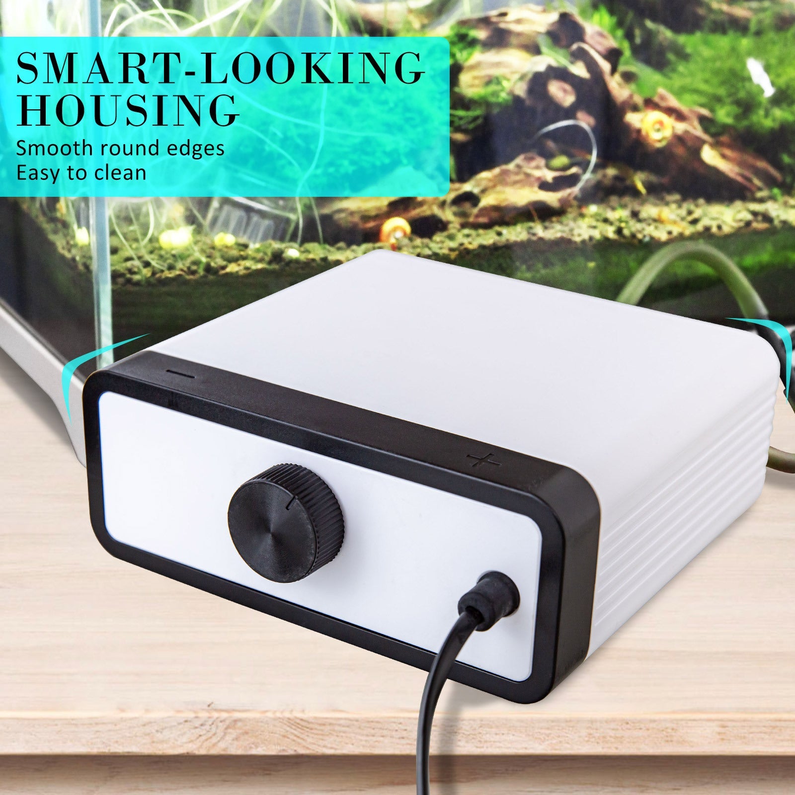 Dynamic Power White Aquarium Air Pump Oxygen Hydroponic 4 Outlet 670L/H 8W - DogsDomain.com.au