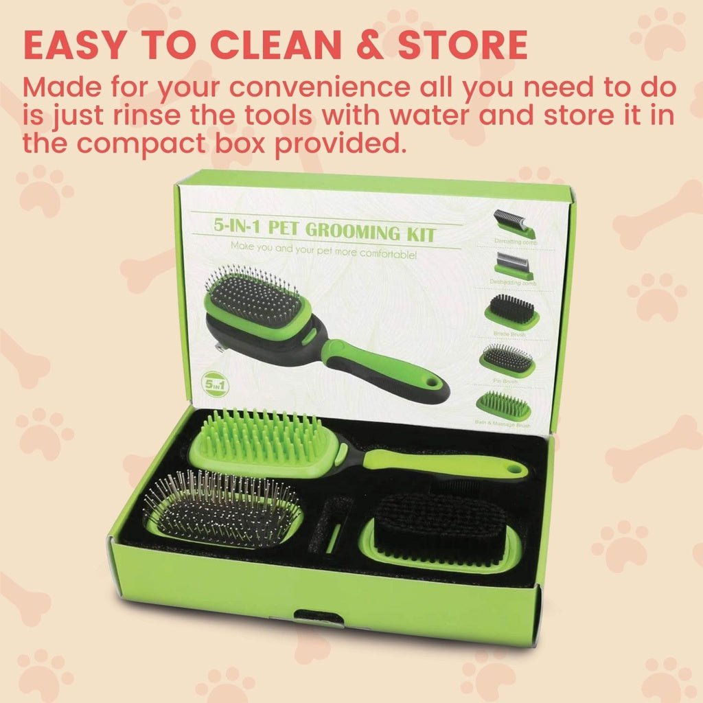 Floofi 5in1 Pet Grooming Set FI-GB-103-KD - DogsDomain.com.au