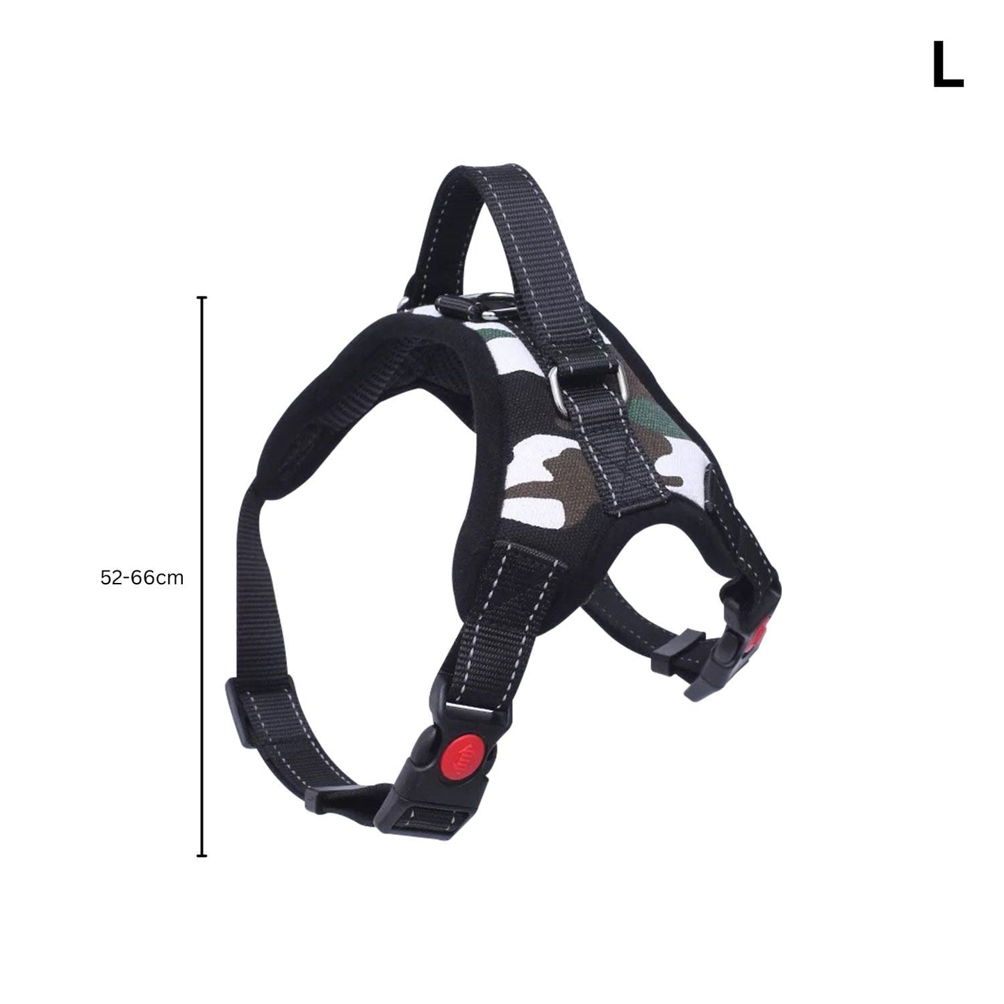 FLOOFI Dog Harness L Size (Army Green & White) FI-PC-158-XL - DogsDomain.com.au