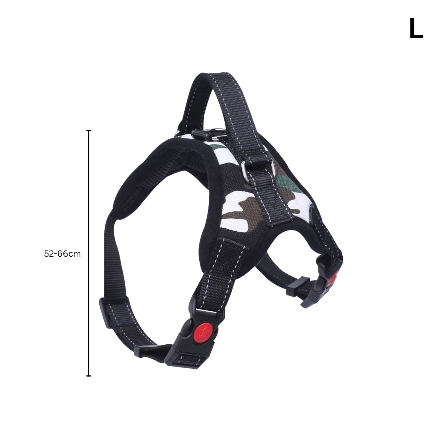 FLOOFI Dog Harness L Size (Army Green & White) FI-PC-158-XL - DogsDomain.com.au