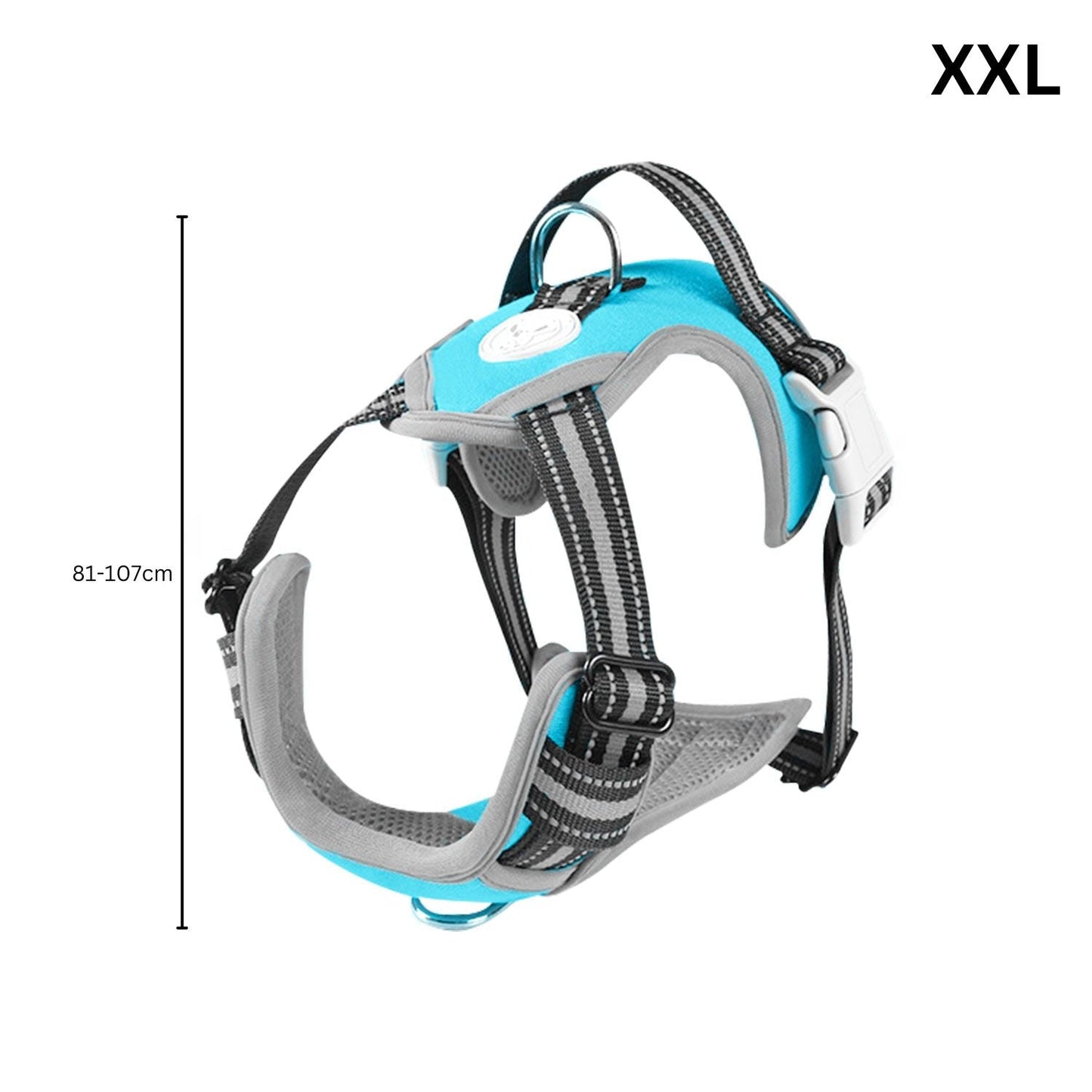 FLOOFI Dog Harness Vest XXL Size (Blue) FI-PC-184-XL - DogsDomain.com.au