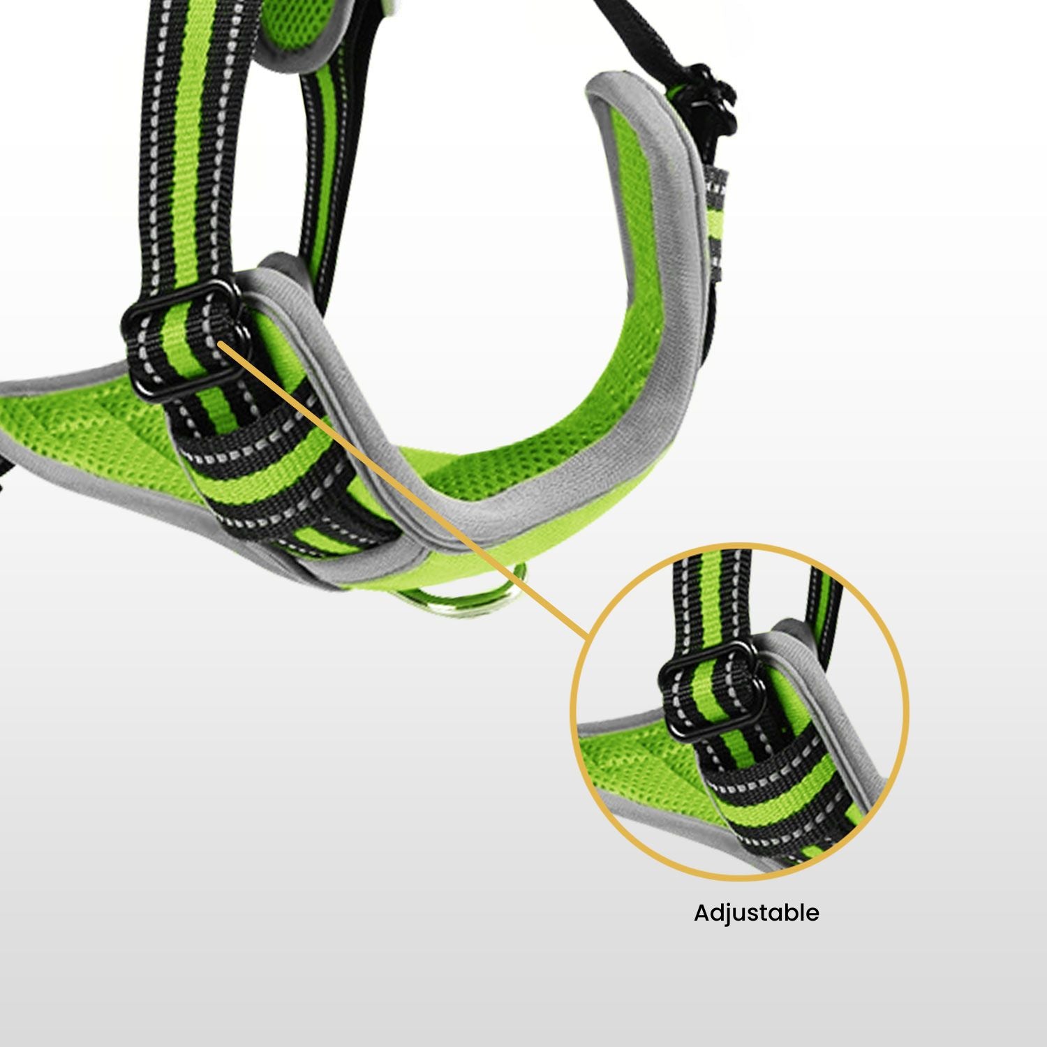 FLOOFI Dog Harness Vest XXL Size (Green) FI-PC-185-XL - DogsDomain.com.au