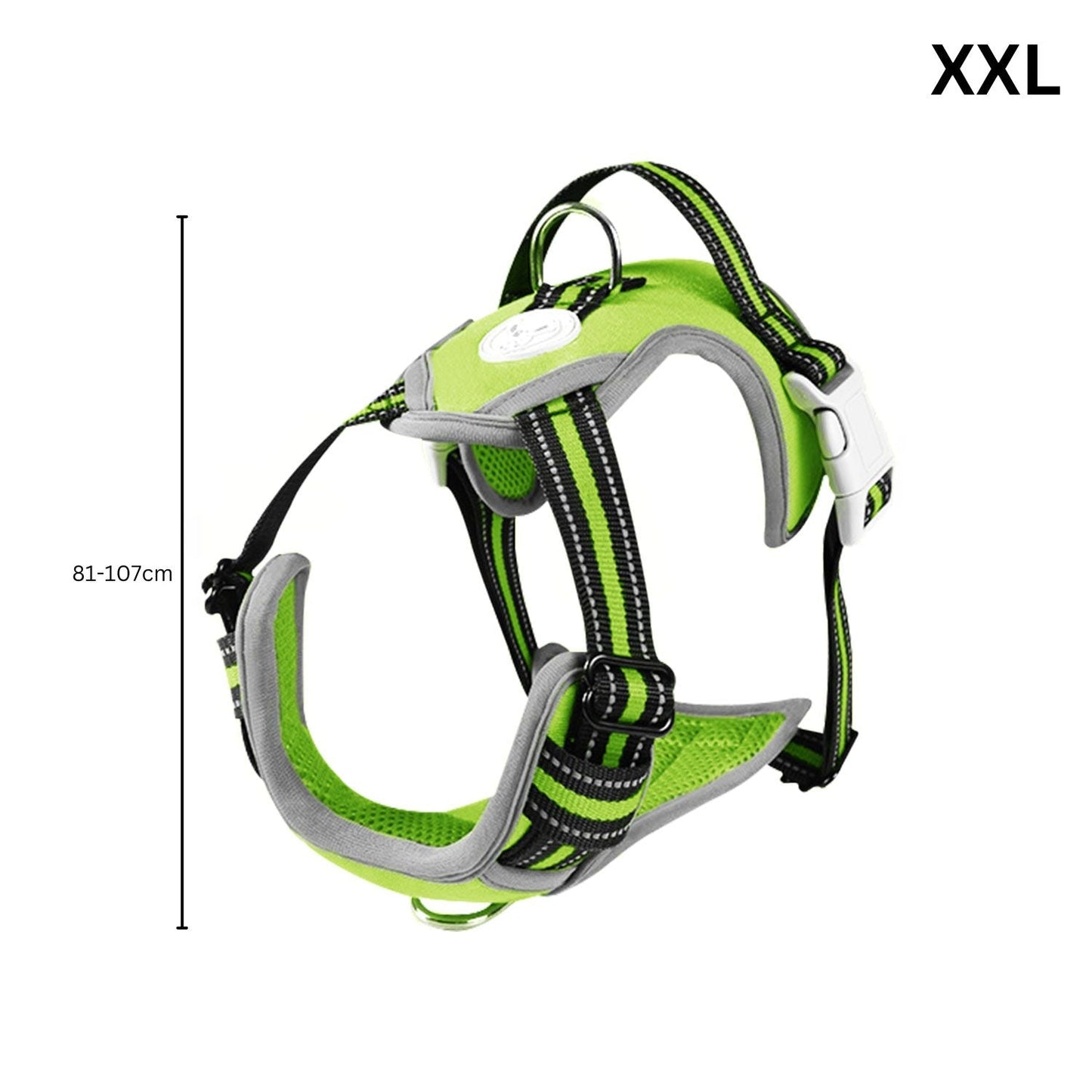 FLOOFI Dog Harness Vest XXL Size (Green) FI-PC-185-XL - DogsDomain.com.au