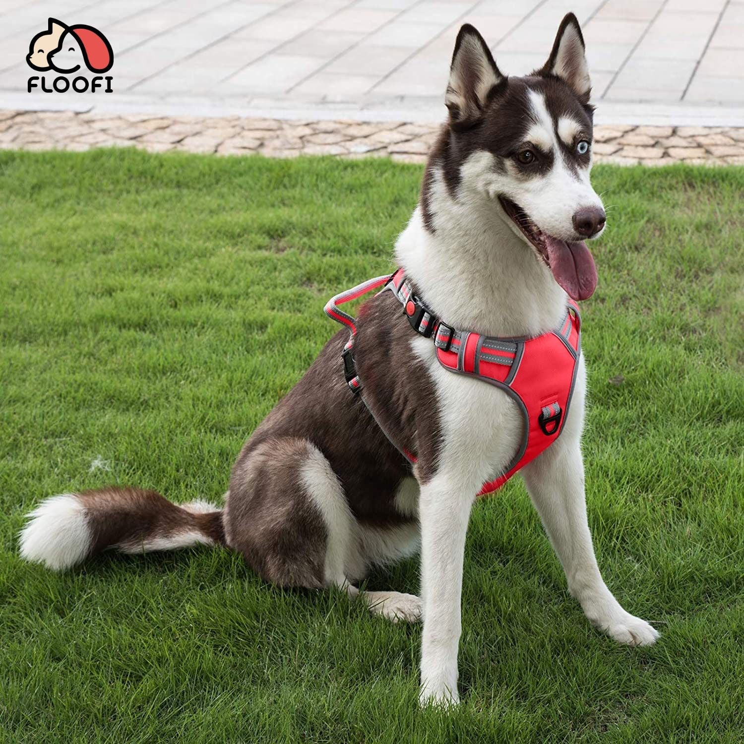 FLOOFI Dog Harness Vest XXL Size (Red) FI-PC-183-XL - DogsDomain.com.au
