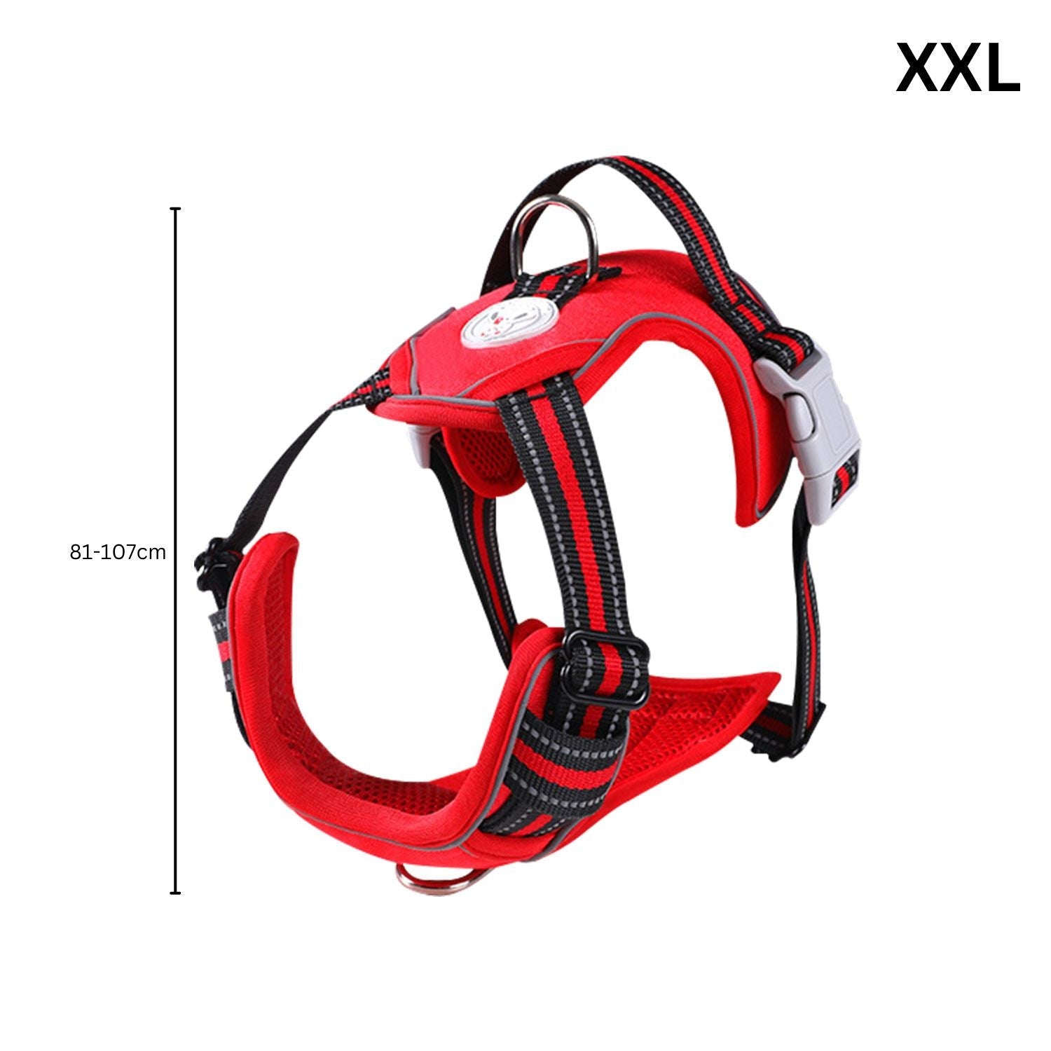 FLOOFI Dog Harness Vest XXL Size (Red) FI-PC-183-XL - DogsDomain.com.au