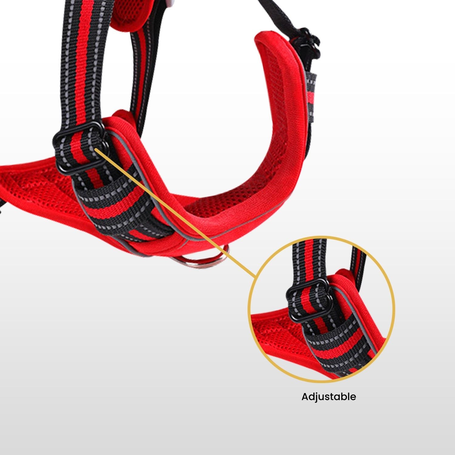 FLOOFI Dog Harness Vest XXL Size (Red) FI-PC-183-XL - DogsDomain.com.au
