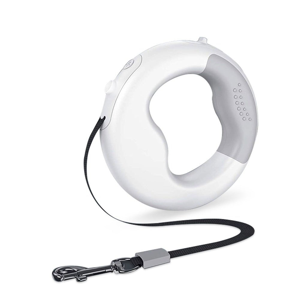Floofi Dounght Dog Leash with USB and LED White FI-PC-124-HC - DogsDomain.com.au