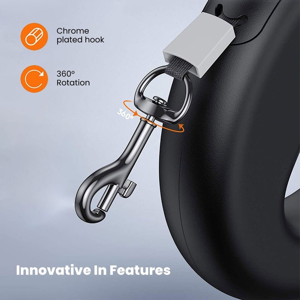 Floofi Dounght Dog Leash with USB and LED White FI-PC-124-HC - DogsDomain.com.au
