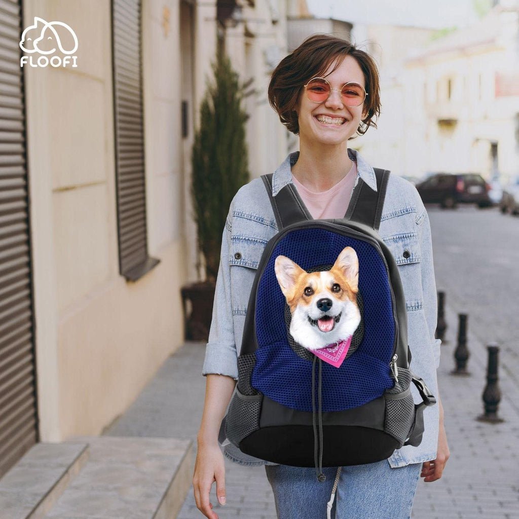FLOOFI Front Carrier Backpack L Size (Blue) FI-PC-150-XL - DogsDomain.com.au