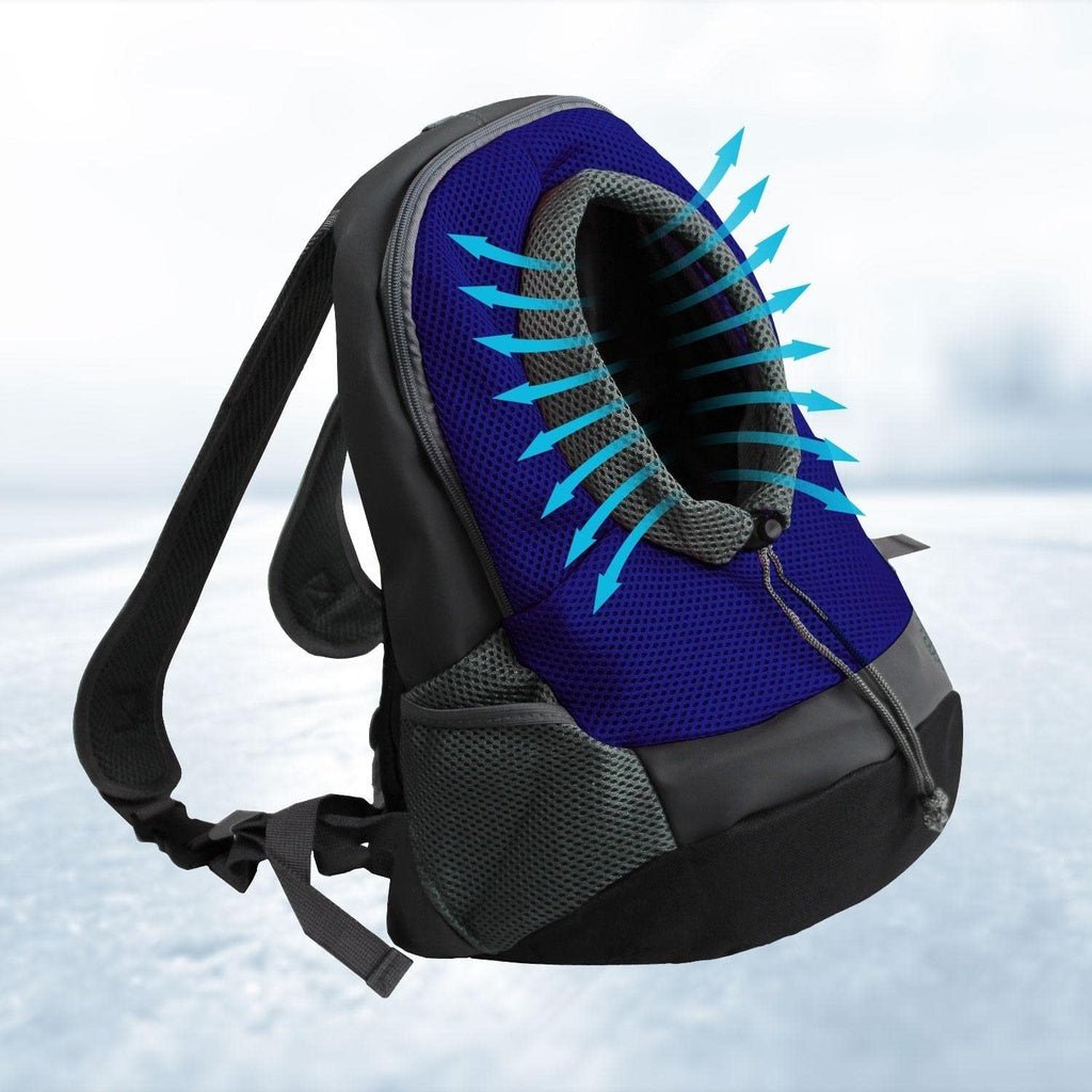 FLOOFI Front Carrier Backpack L Size (Blue) FI-PC-150-XL - DogsDomain.com.au