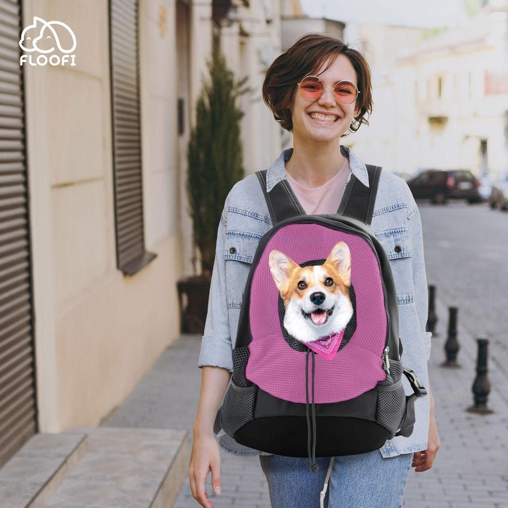 FLOOFI Front Carrier Backpack L Size (Pink) FI-PB-149-XL - DogsDomain.com.au