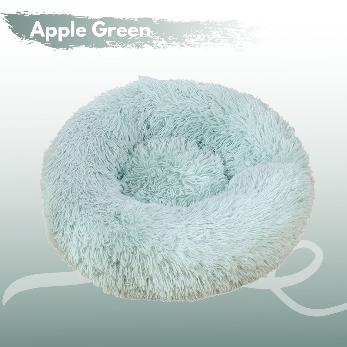 Floofi Ped Bed Round Plush (80cm Apple Green) - PT-PB-231-XL (L22 80cm Apple Green) - DogsDomain.com.au