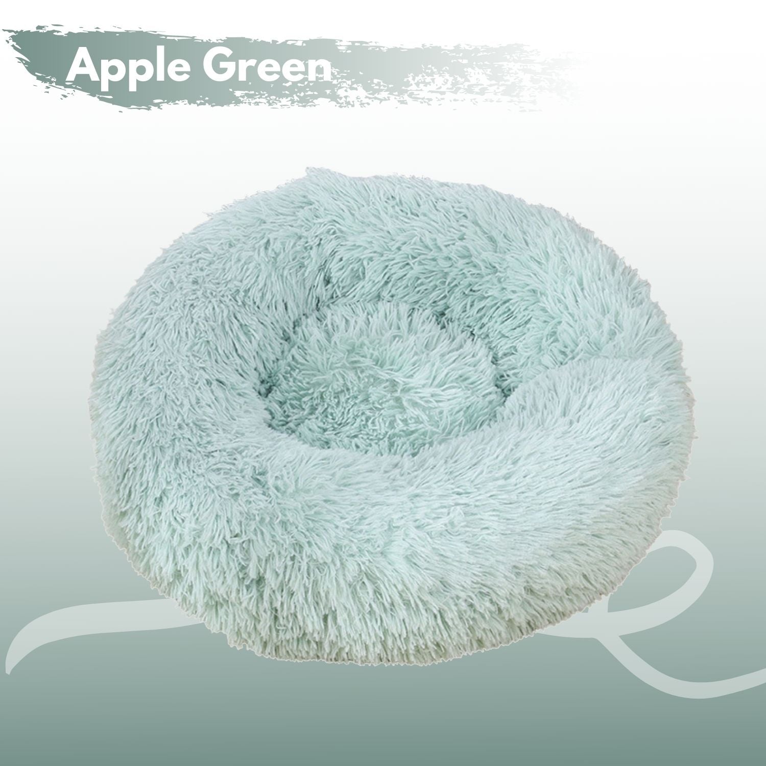 Floofi Ped Bed Round Plush (80cm Apple Green) - PT-PB-231-XL (L22 80cm Apple Green) - DogsDomain.com.au