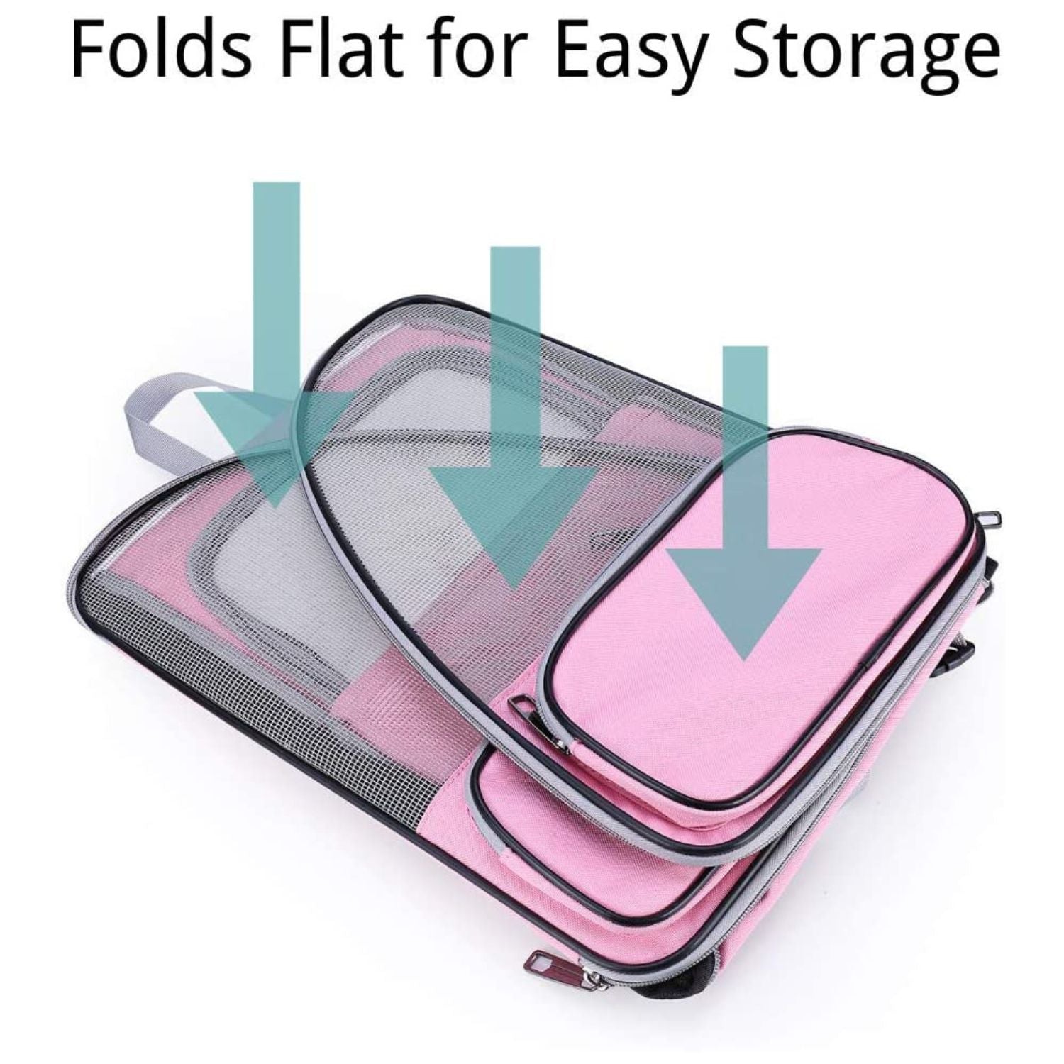 Floofi Pet Backpack -Model 1 (Pink) FI-BP-101-FCQ - DogsDomain.com.au