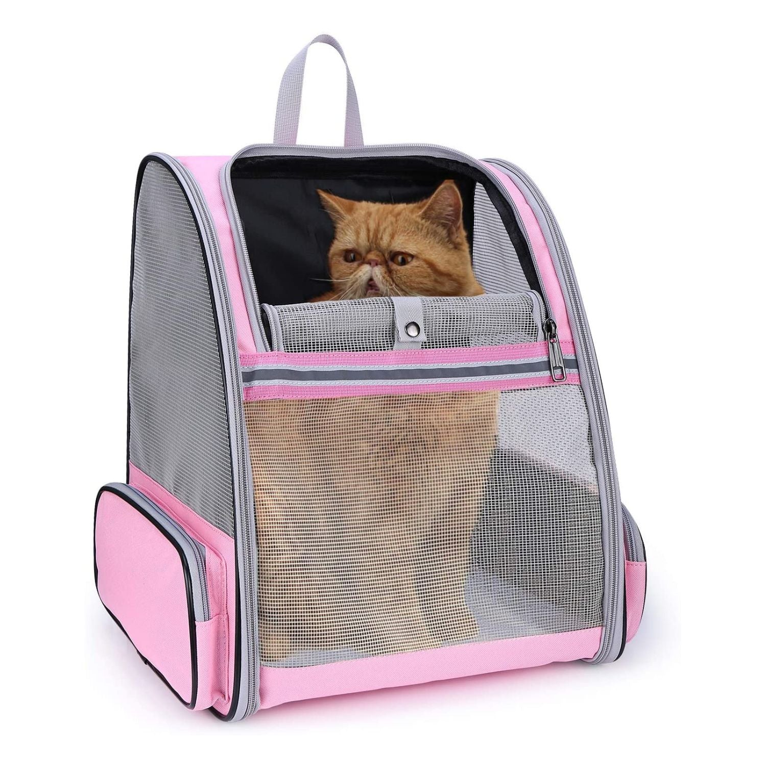 Floofi Pet Backpack -Model 1 (Pink) FI-BP-101-FCQ - DogsDomain.com.au