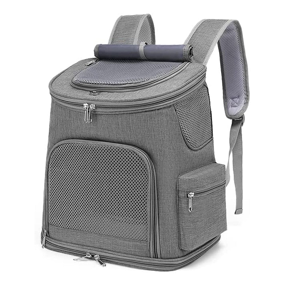 Floofi Pet Backpack -Model 2 (Grey) FI-BP-102-FCQ - DogsDomain.com.au
