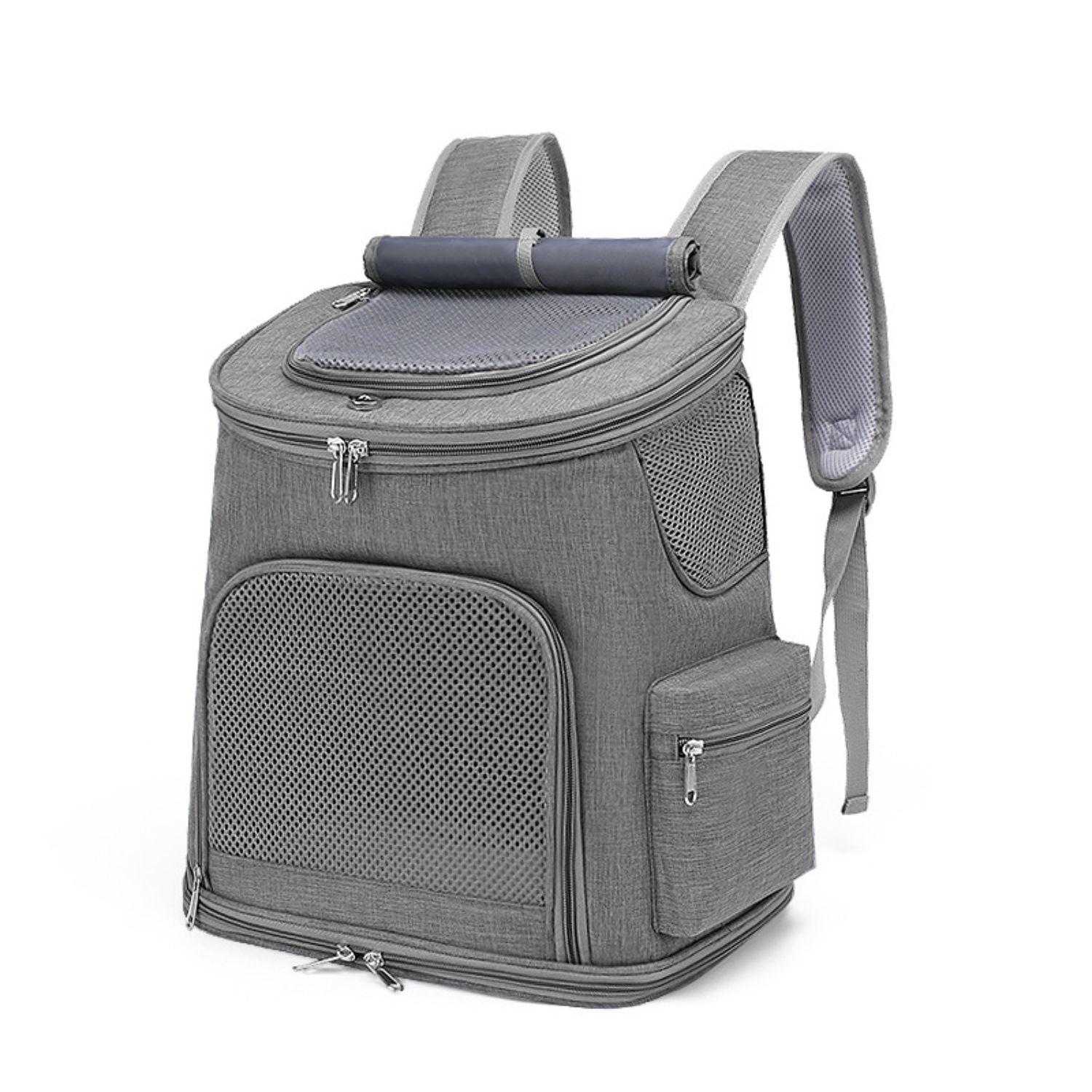Floofi Pet Backpack -Model 2 (Grey) FI-BP-102-FCQ - DogsDomain.com.au