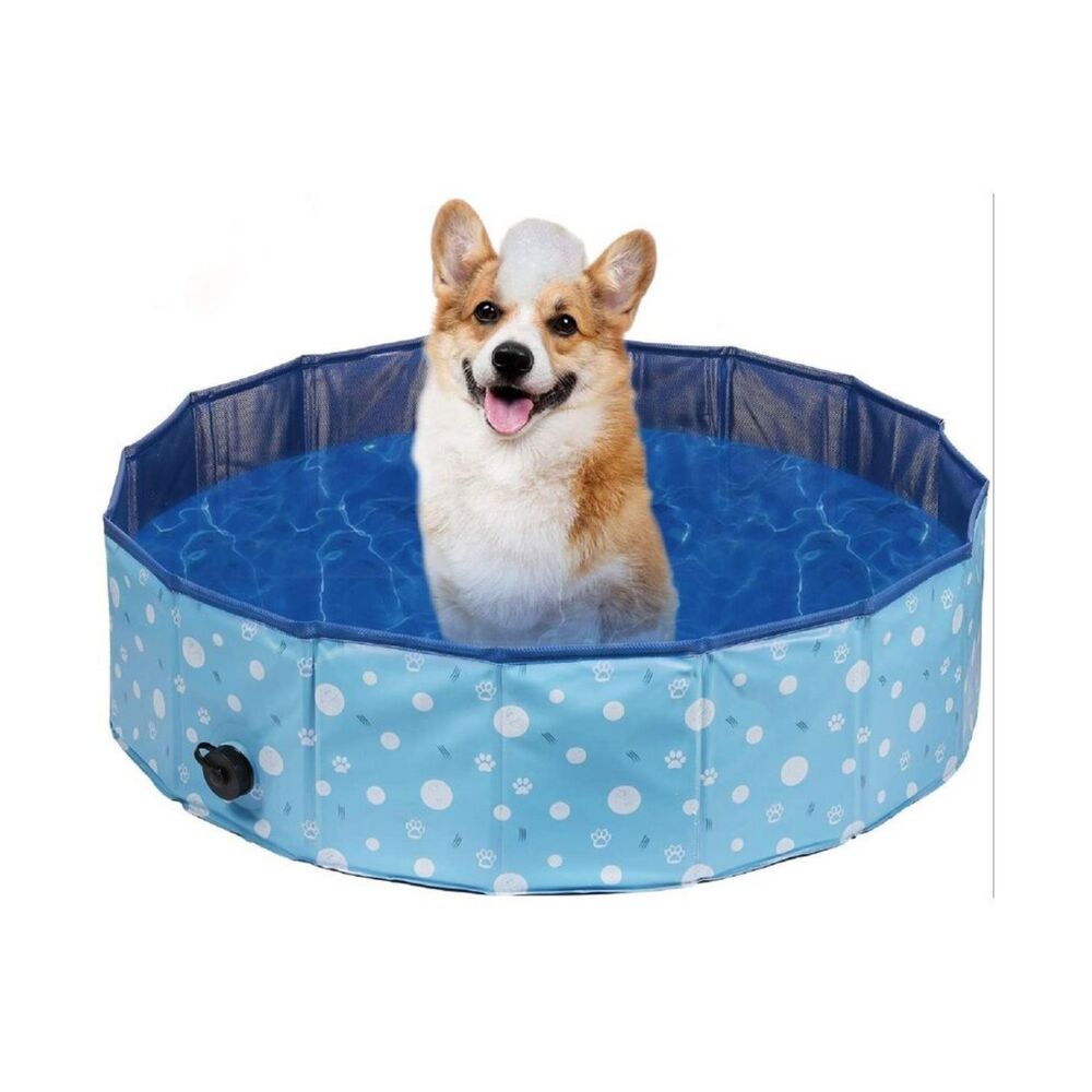 Floofi Pet Pool 120cm*30cm XL Blue Circle FI-SB-110-HR - DogsDomain.com.au