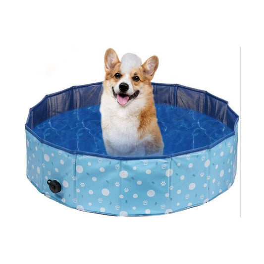 Floofi Pet Pool 120cm*30cm XL Blue Circle FI-SB-110-HR - DogsDomain.com.au