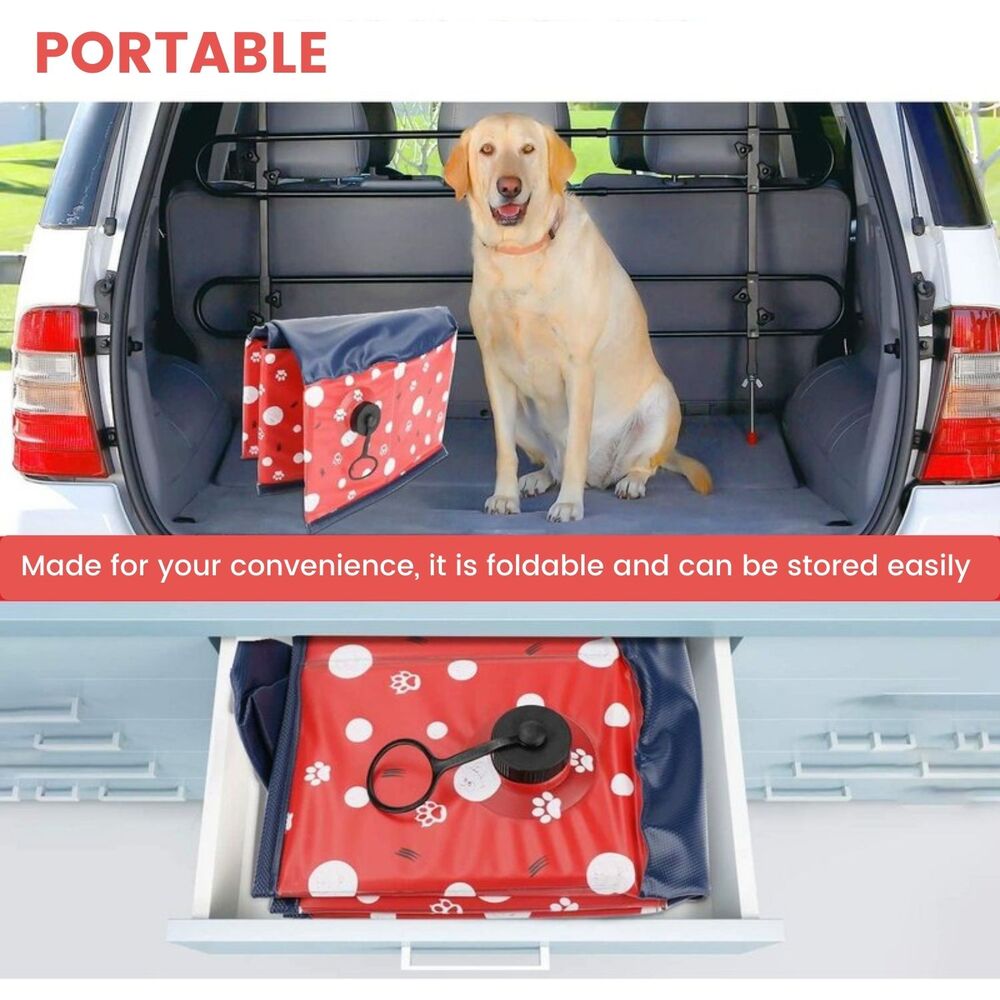 Floofi Pet Pool 120cm*30cm XL Red Circle FI-SB-109-HR - DogsDomain.com.au