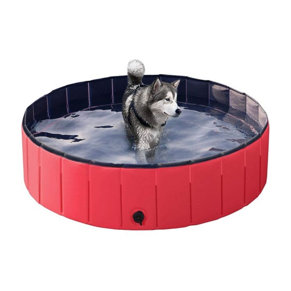 Floofi Pet Pool 120cm*30cm XL Red FI-SB-105-SG - DogsDomain.com.au