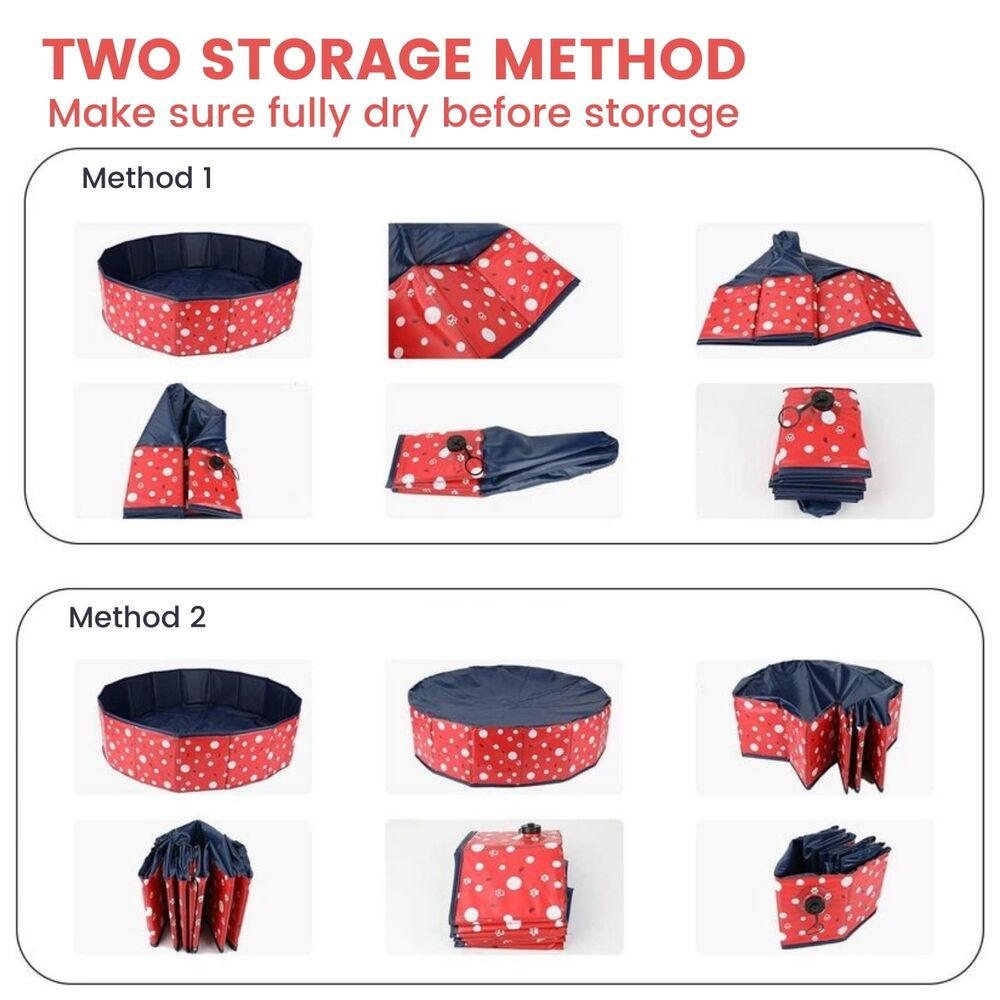 Floofi Pet Pool 120cm*30cm XL Red FI-SB-105-SG - DogsDomain.com.au