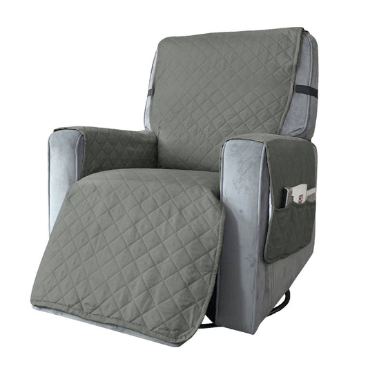 FLOOFI Pet Sofa Cover Recliner Chair L Size with Pocket (Light Grey) FI-PSC-118-BY - DogsDomain.com.au
